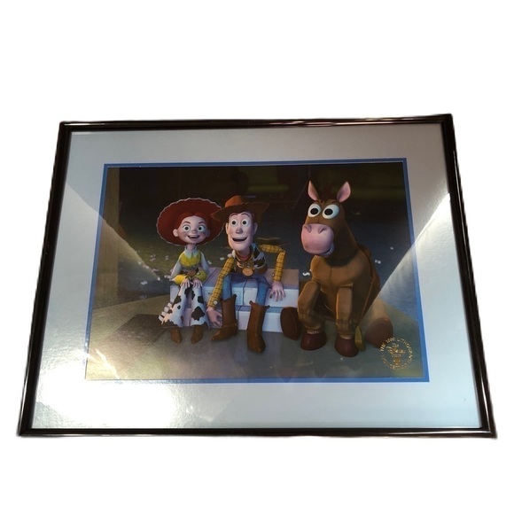 Vintage Toy Story 2 Disney Store Exclusive Lithograph Framed Art Print 2000 - Picture 1 of 8